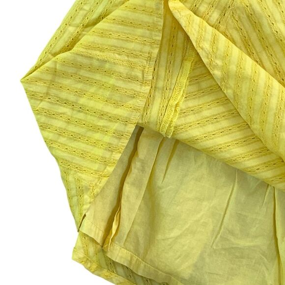 Vintage Yellow A-Line Skirt Size 8 Midi Bell Skirt - Picture 3 of 4